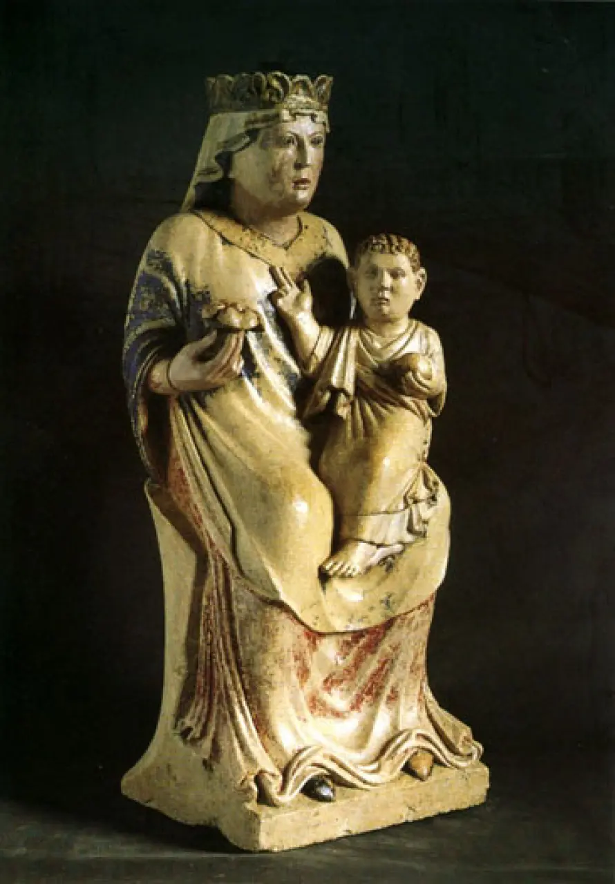 Benedetto Antelami. Madonna di Fontevivo. Dett. 1190 ca. Abbazia di Fontevivo (Parma)