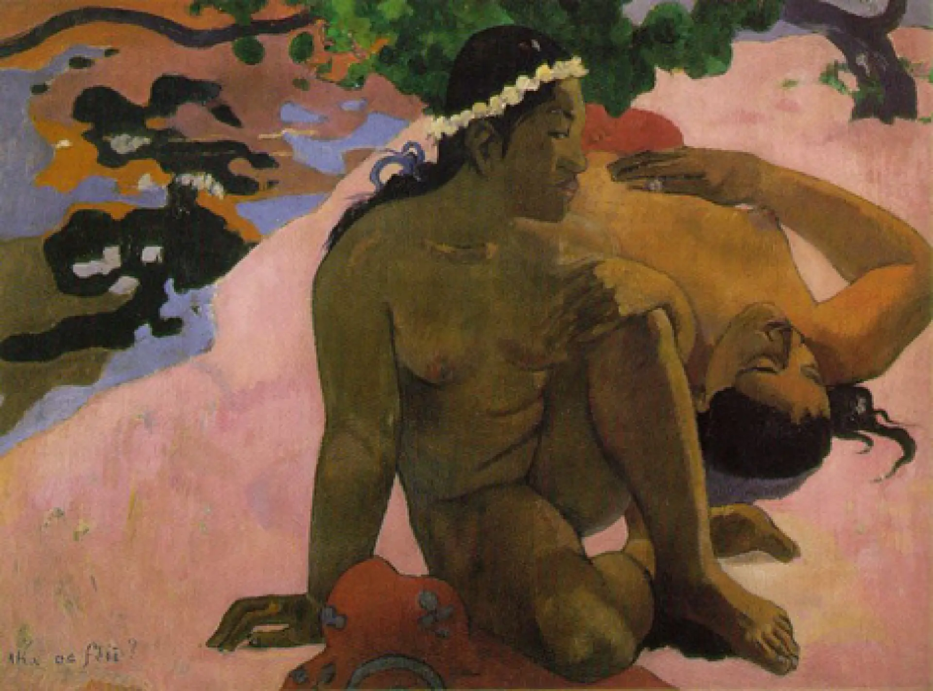 Paul Gauguin. Aha oe feii?. 1892.Olio su tela. cm. 66X89. Mosca, Museo Puskin