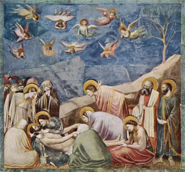 Giotto. Compianto sul Cristo morto. Affresco. 1304-06 Cappella Scrovegni, Padova.