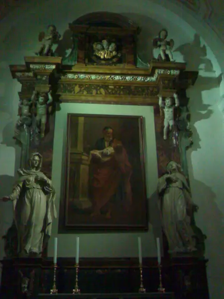 Simone Cantarini. San Giuseppe col Bambino Gesù. XVII sec. Cattedrale Di santa Maria AssuntaCervia