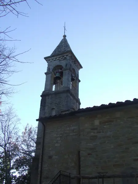 Santuario della Madonna di Corzano. Part. del campanile