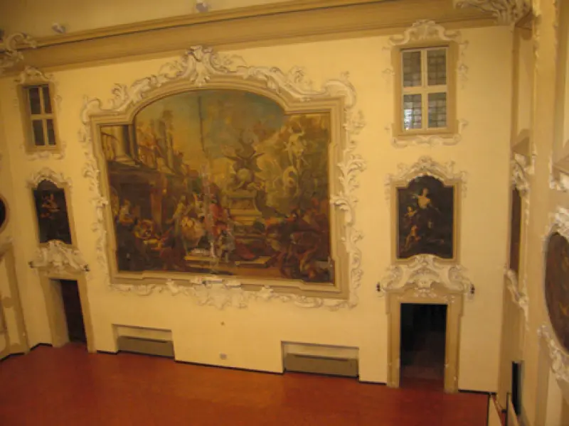 P.M. Angeloni. Palazzo Ghini. Salone al piano nobile. 1680. Cesena
