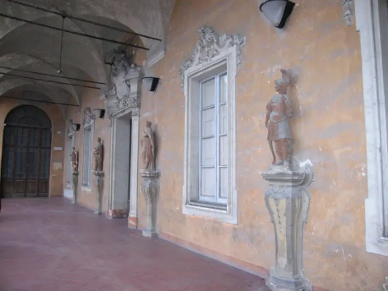 P.M. Angeloni. Palazzo Ghini. Loggia vista dall'interno. 1680. Cesena