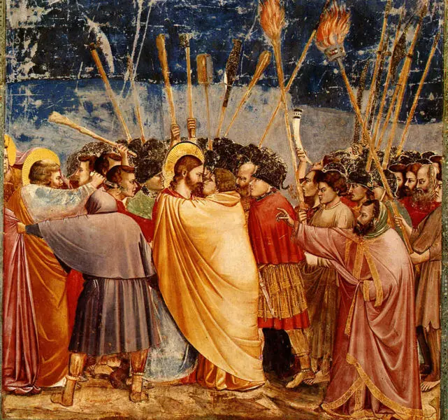Giotto. Il bacio di Giuda. Affresco. 1304-06 Cappella Scrovegni, Padova.