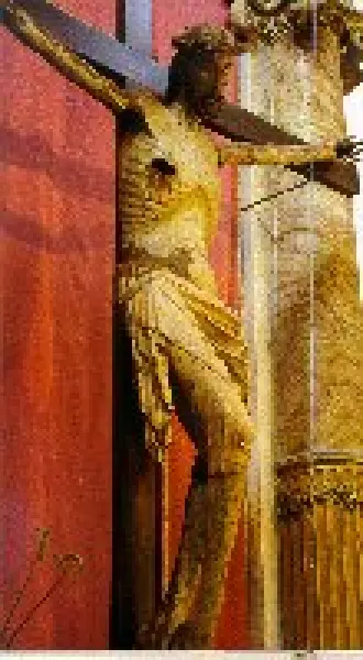 Anonimo. Crocifisso. Legno dipinto. sec.XIV. Chiesa del Suffragio. Cervia