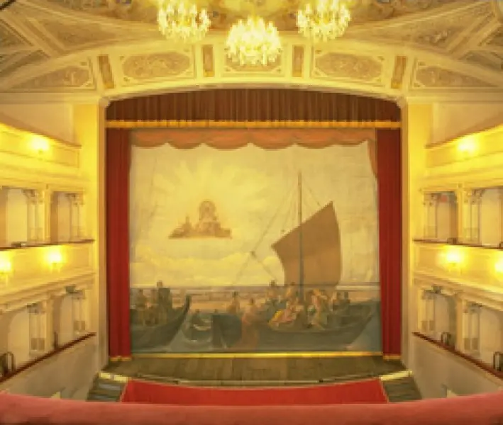 Teatro Comunale. Palcoscenico e Velario. Cervia