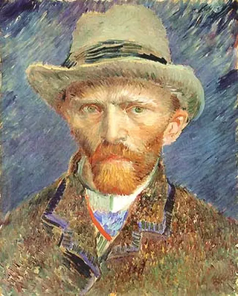 Vincent van Gogh
Autoportrait en chapeau de feutre
(Autoritratto con cappello di feltro)
Parigi, 1887
olio su cartone
42 x 34 cm
Stedelijk Museum,  Amsterdam
(prestito del Rijksmuseum)