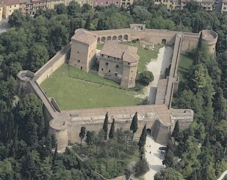 Rocca Malataestiana. Veduta aerea. Cesena