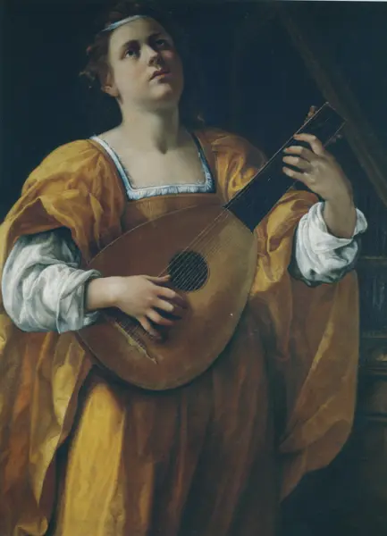 Artemisia Gentileschi. Santa Cecilia. 1620 ca. Olio su tela. cm. 108X78,5. Roma, Galleria Spada.