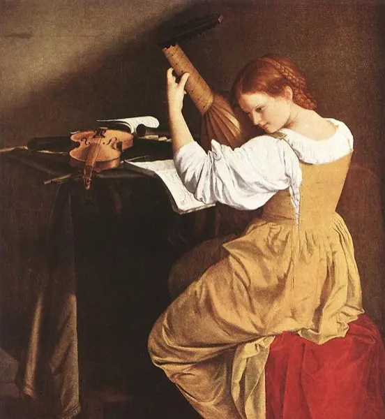 Orazio Gentileschi. Suonatrice di liuto. 1626 ca. Olio su tela. Washington, D.C. National Gallery of Art.