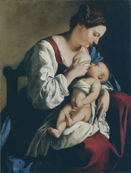 Orazio Gentileschi. Madonna con Bambino. 1609. Olio su tela. cm. 98,5X75
Museo Nazionale d'Arte  della Romania, Bucarest