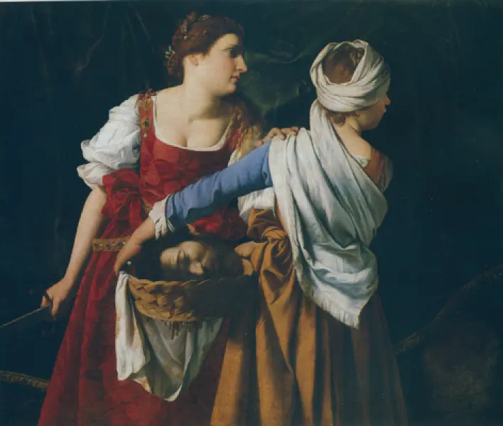 Orazio Gentileschi. Giuditta e la serva. 1608-09 ca. Olio su tela. cm. 136X160. Nasjonalgalleriet, Oslo