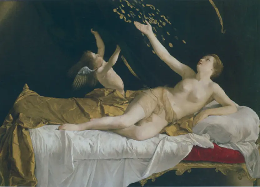 Orazio gentileschi. Danae. 1622-23 ca. Olio su tela. cm. 162X228,5. The Cleveland Museum of Art, 
Cleveland