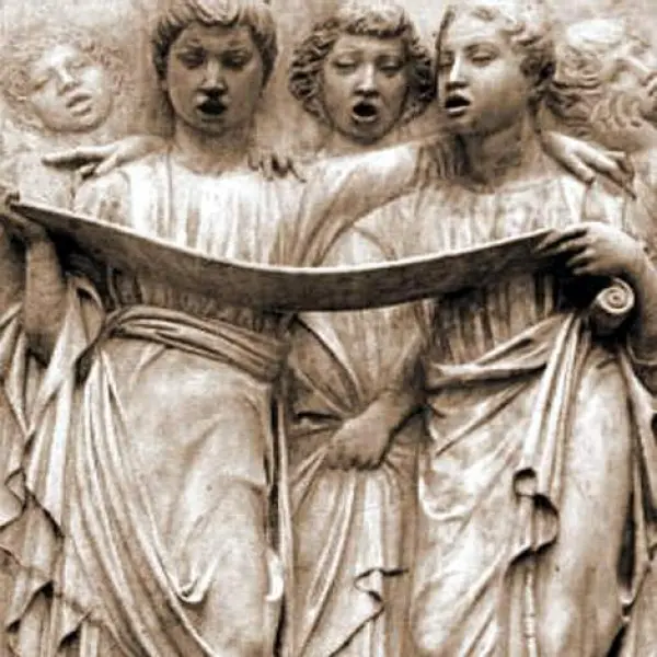 Luca della Robbia. Cantoria. Part. 1431. Marmo.
Firenze, Museo dell'Opera del Duomo