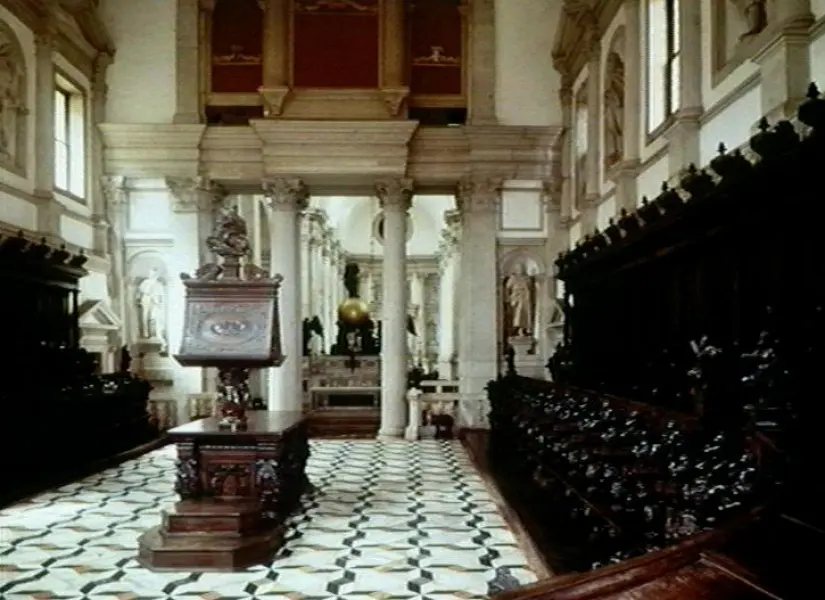 Andrea Palladio. San Giorgio Maggiore. 1566-1610. Interno, veduta del coro. Venezia, Isola di San Giorgio.