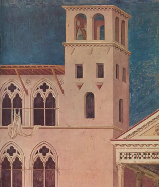 Giotto. Omaggio di un semplice. Part. Affresco. 1297-1300. Basilica Superiore di San Francesco. Assisi