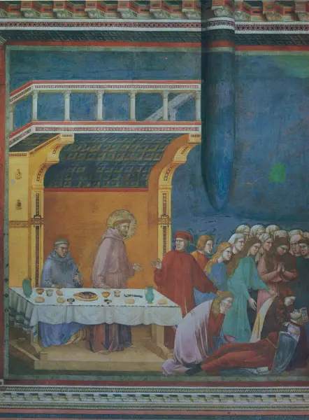 Giotto. La morte del Cavaliere di Celano. Affresco. 1297-1300. Basilica Superiore di San Francesco. Assisi