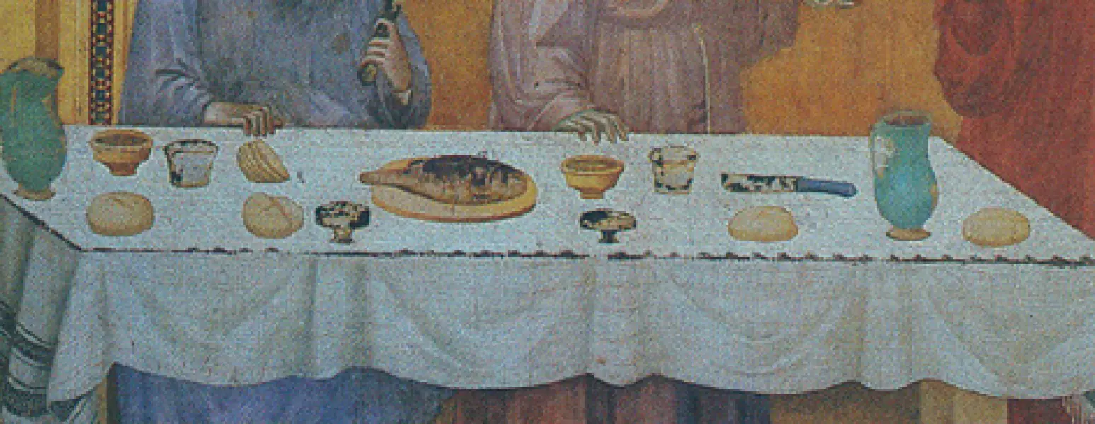 Giotto. La morte del Cavaliere di Celano. Part. Affresco. 1297-1300. Basilica Superiore di San Francesco. Assisi