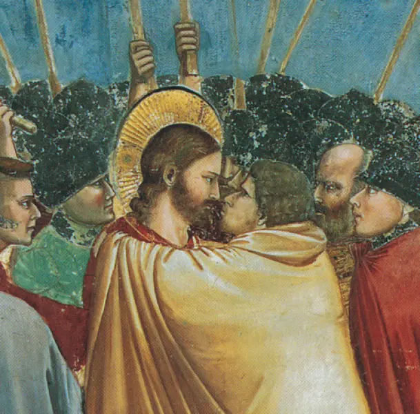 Giotto. Il bacio di Giuda. Part. 1303-05. Affresco. Padova, Cappella Scrovegni.