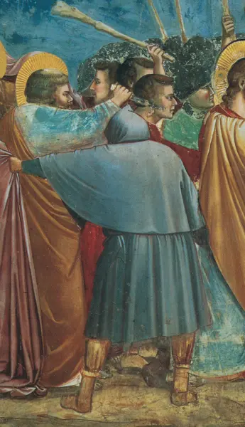 Giotto. Il bacio di Giuda. Dett. 1303-05. Affresco. Padova, Cappella Scrovegni.