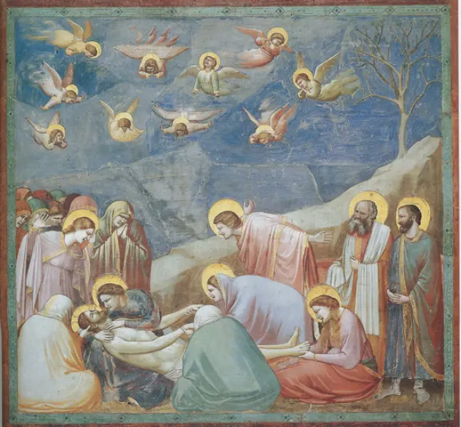 Giotto. Compianto sul Cristo morto. 1303-05. Affresco. Cappella Scrovegni, Padova.