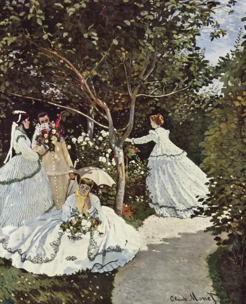 Claude Monet. Donne in giardino. 1866. Olio su tela. Parigi, Museo d'Orsay