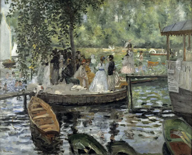 Auguste Renoir. La Grenouillere. Olio su tela. cm. 66X81. Stoccolma Nationalmuseum