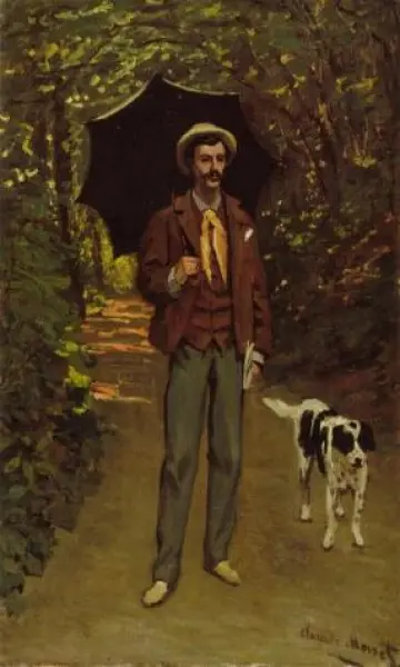 Claude Monet. Ritratto di J. F. Jacquemart con l'ombrello. 1865. Zurigo, Kunsthaus.