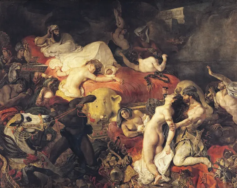 Eugéne Delacroix. La morte di Sardanapalo. 1827. Parigi, Louvre