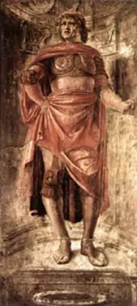 Donato Bramante. Uomini d'Arme. Part. Uomo con lo spadone. 1490 ca. Affresco. Milano, Brera