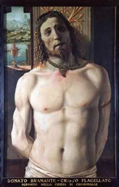 Donato Bramante. Cristo alla colonna. 1490 ca.Tempera su tavola. Milano, Brera