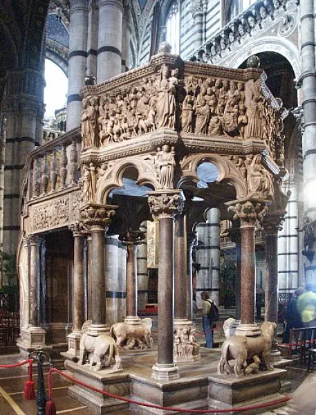 Nicola Pisano.  Pulpito del Duomo di Siena.  1265-68. Marmo.
Siena, Duomo.