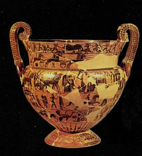 Ergotimos e Kleitias. Vaso Francoise. 570-560 a.C.