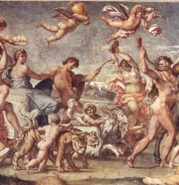 Annibale Carracci. Trionfo di Bacco e Arianna. Dett. Roma, Galleria Farnese.