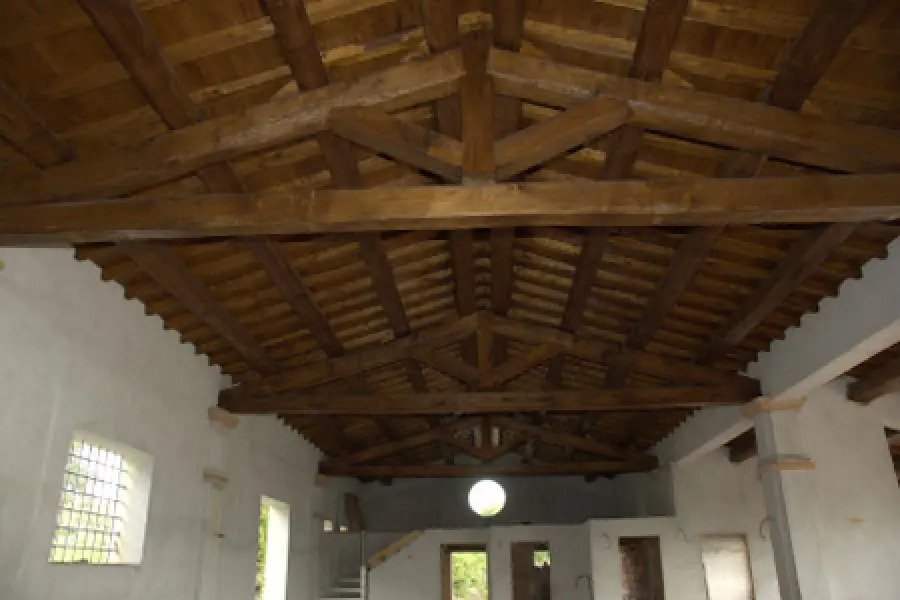Capriate in legno.