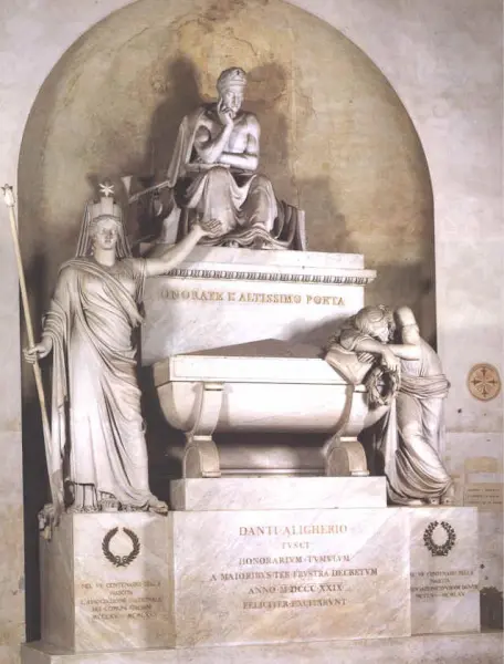 Cenotafio di Dante Alighieri. 1829. Firenze, Basilica di Santa Croce.