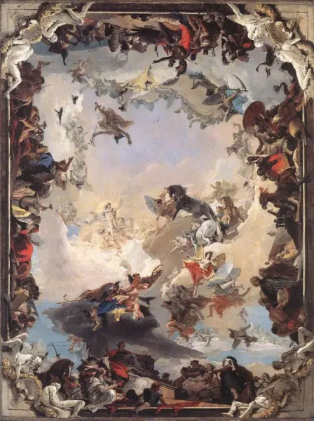 Gianbattista Tiepolo. Allegoria dei pianeti e dei continenti. 1752. Olio su tela. cm. 185X139. New York. Metropolitan Museum of Art.