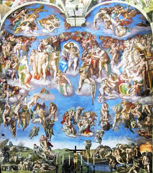 Michelangelo Buonarroti. Giudizio universale. 1536-41. Affresco. Città del Vaticano, Cappella Sistina