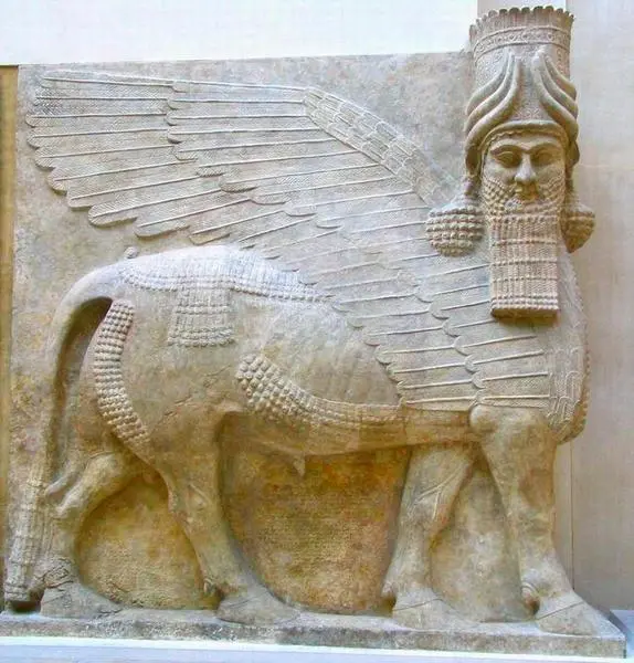 Lamassù. Dal Palazzo di Sargon II a Dur-Sharrukin. 713-707 a.C. ca. Alabastro gessoso. h. 420X436 cm.
Parigi, Louvre