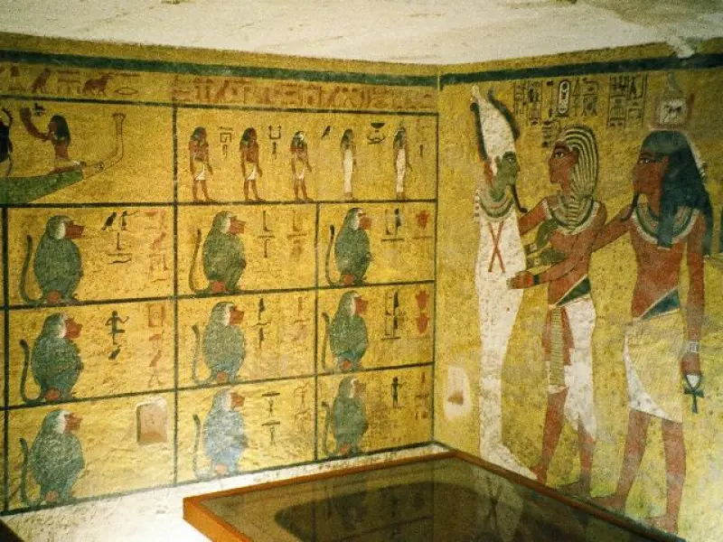 Interno della tomba di Tutankhamon. Stanza del sarcofago. Valle dei Re