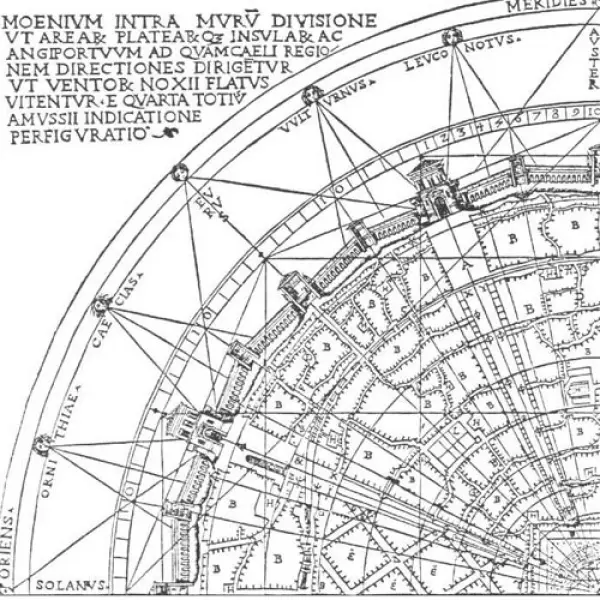 Modulo per l'architettura. Illustrazione tratta dal "De Architectura" di Vitruvio.