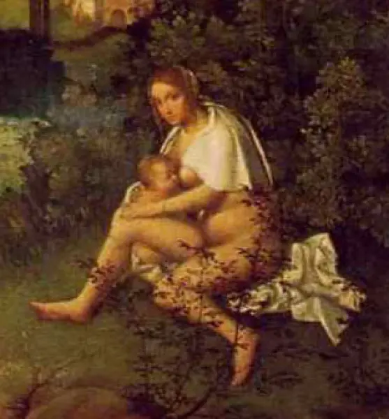 Giorgione
La tempesta. Part.
1500-1505, 
olio su tela, 82X73 cm.
Venezia, Galleria dellAccademia