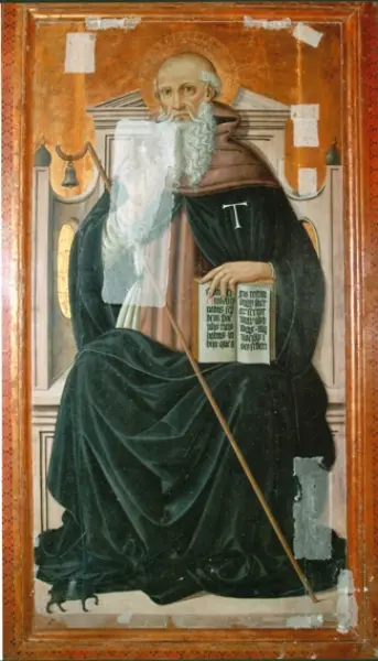 Piermatteo d'Amelia. San'Antonio Abate. 1474-75. Tempera su tavola. Amelia. Museo Archeologico e Pinacoteca.