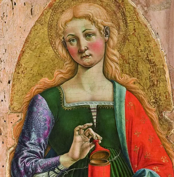 Piermatteo d'Amelia. Santa Maria Maddalena. Part. Pannello del Polittico degli Agostiniani. Altenburg, Statliches Lindenau Museum