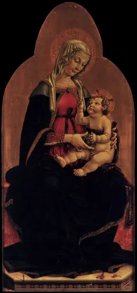 Piermatteo d'Amelia. Madonna col Bambino. Pannello del Polittico degli Agostiniani. Berlino. Staatliche Museum