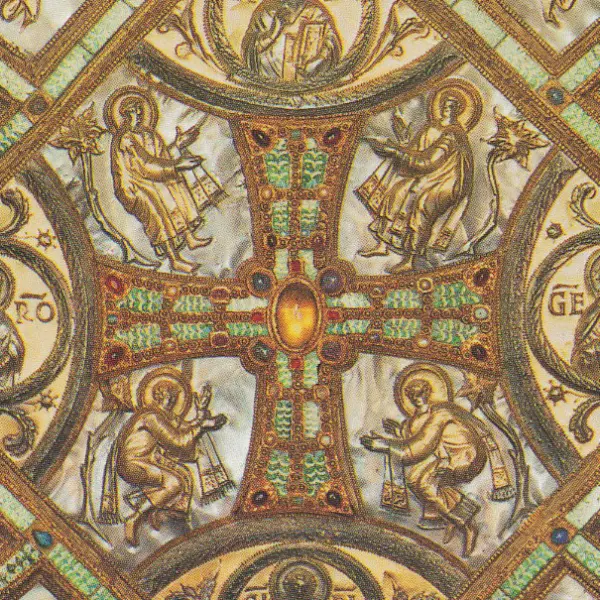 Vuolvinio e aiuti. Altare di Sant'Ambrogio. sec. IX. Part. delle croci sul lato minore.