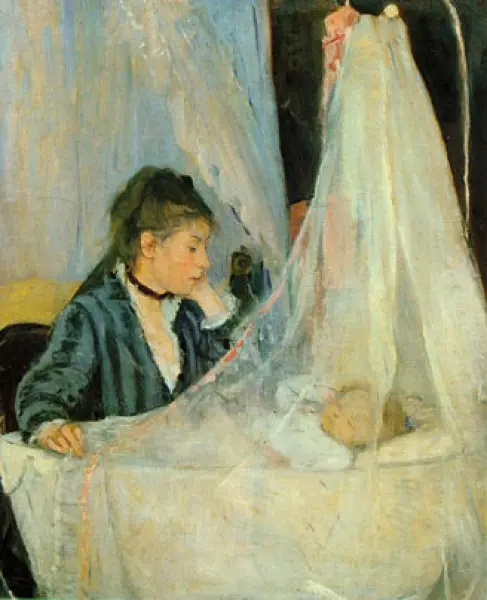 Berthe Morisot
"La Culla", 1872
Olio su tela, 56 x 46 cm
Parigi, Musée d'Orsay