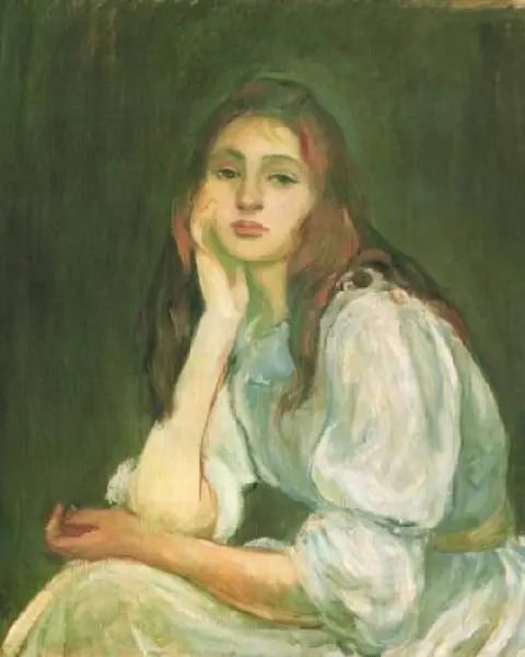 Berthe Morisot
"Julie che sogna ad occhi aperti" , 1894
Olio su tela, 70 x 60 cm
Collezione privata