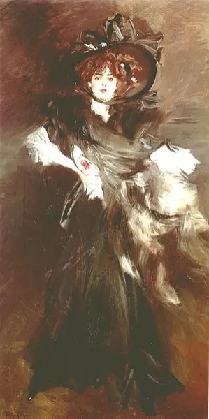 Giovanni Boldini. Mademoiselle Lantelme. 1907. Olio su tela. Roma, Galleria d'Arte Moderna