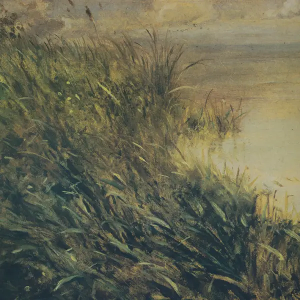 Giuseppe De Nittis. Palude. Dett. 1868. Olio su tela, cm. 26,5X25. Milano, Museo Nazionale della Sienza e della Tecnica "Leonardo da Vinci".